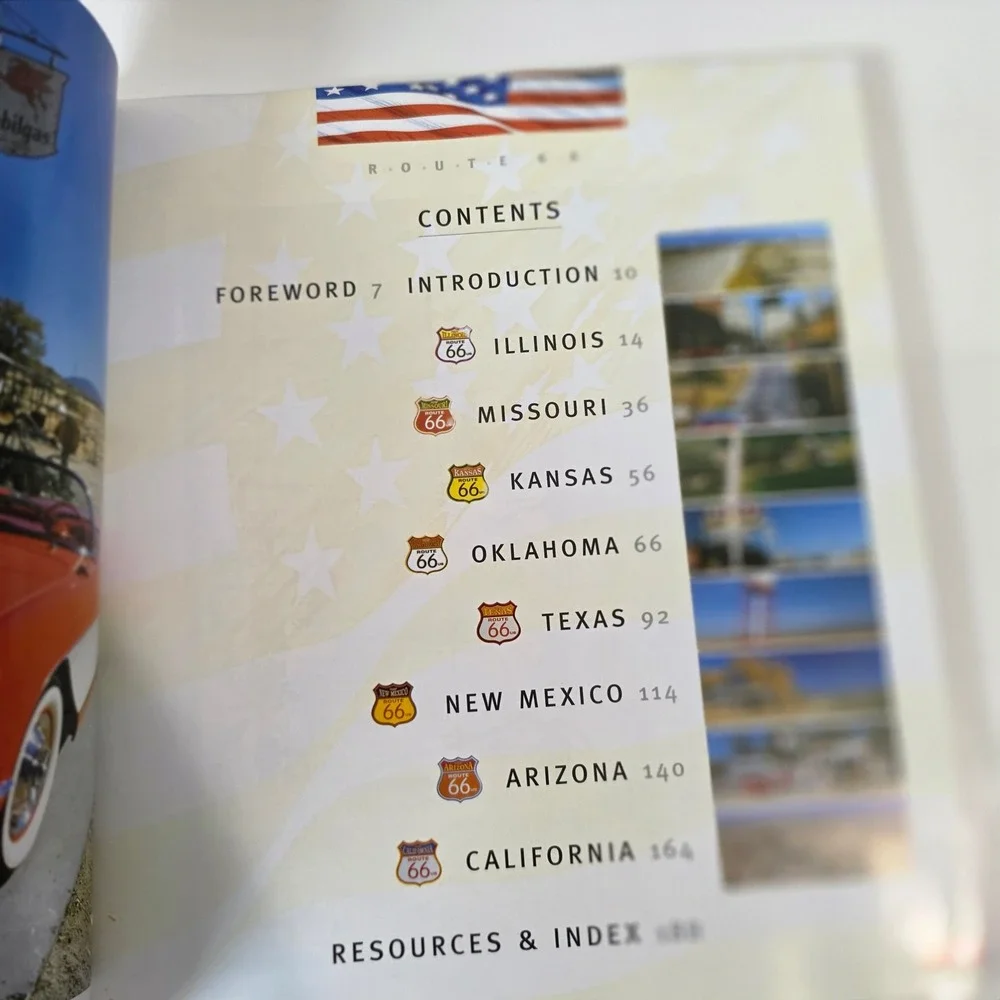 Route 66 2297 Miles From Chicago to LA Book Nick Freeth Travel Guide Hardcover